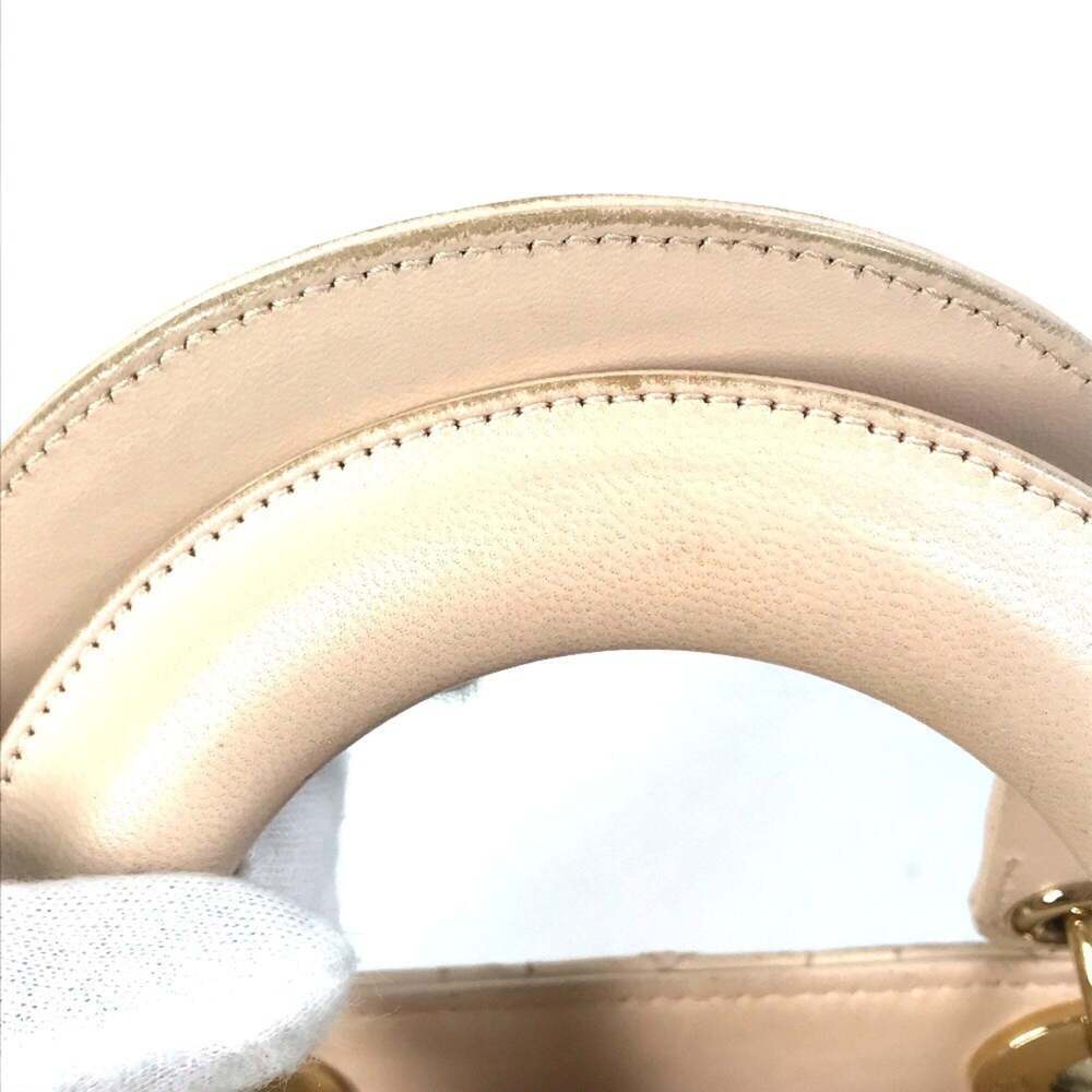 CHRISTIAN DIOR Cream Leather Shoulder Bag - Picture 10 of 16